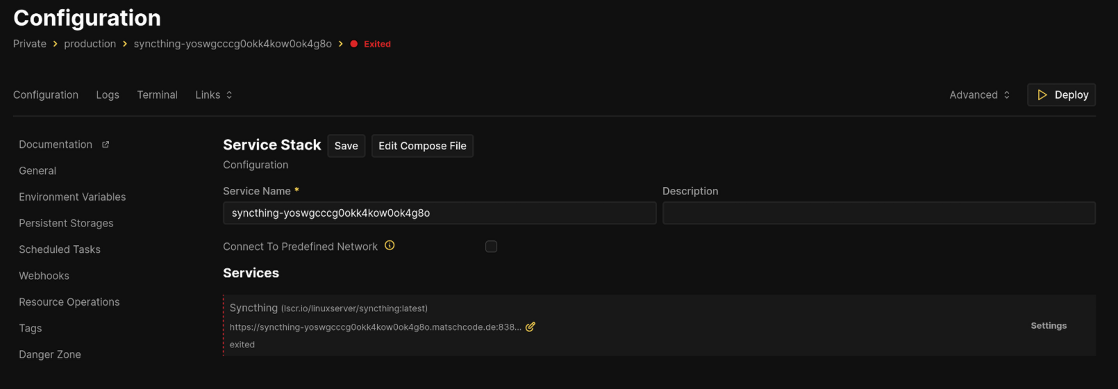 Syncthing configuration